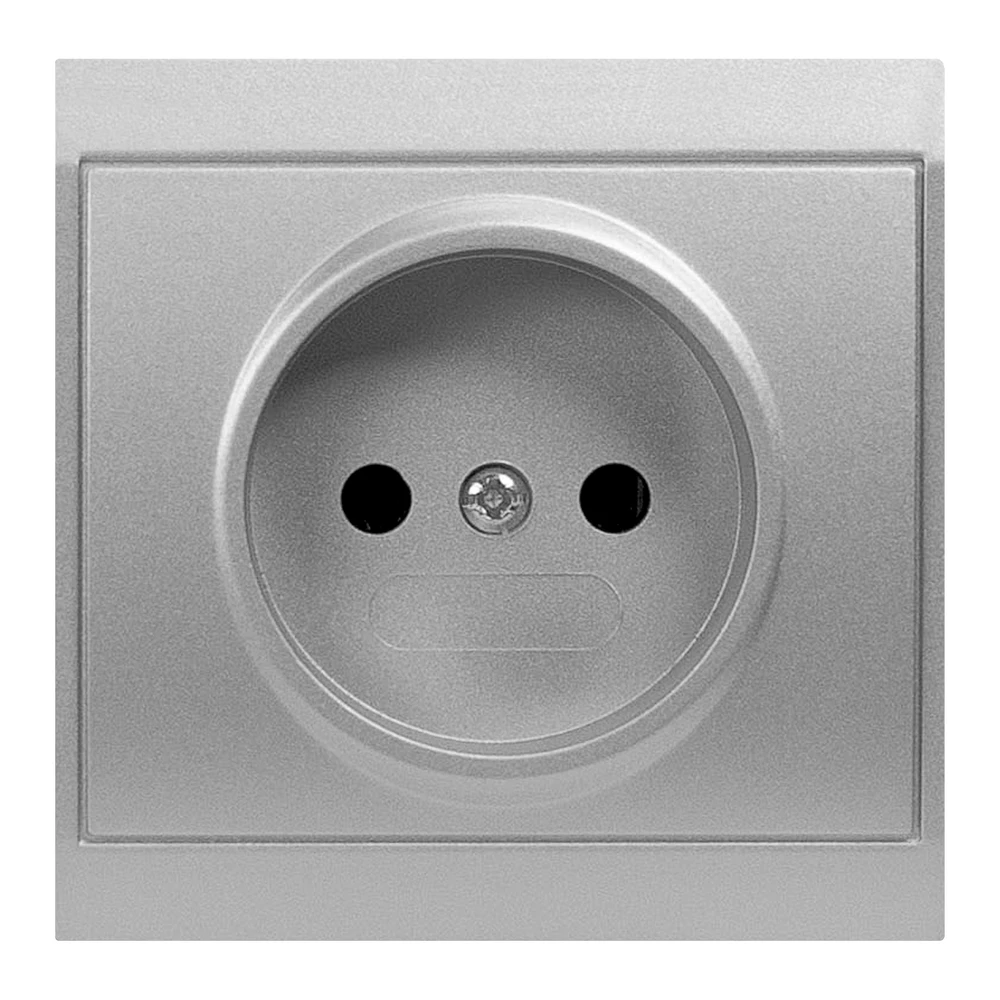 Gniazdo Lizdas Lizdas su išėjimu 2P Luna, 16A, 250V, PT-15L, sidabrinis