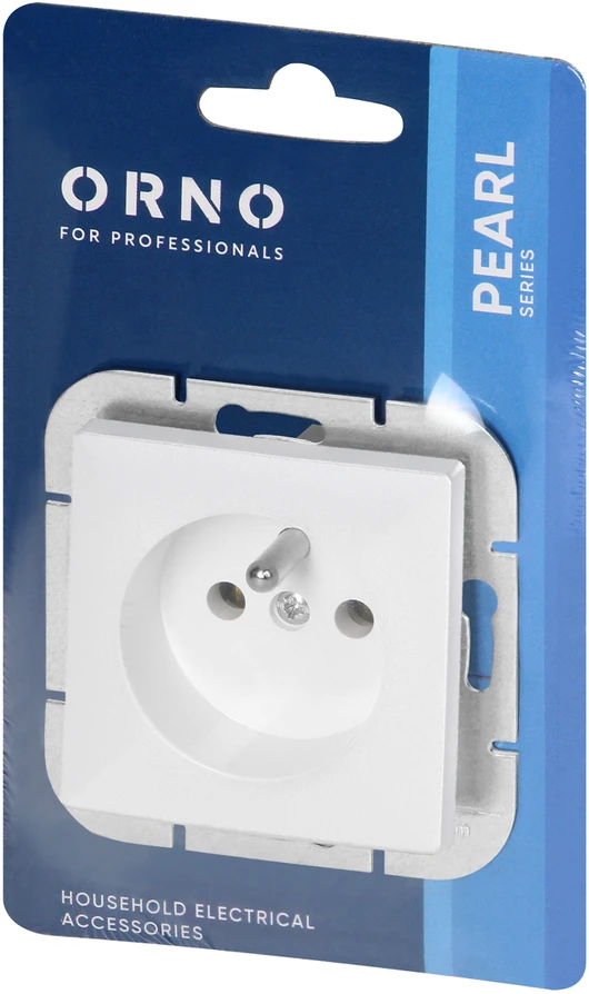 Gniazdo Lizdas Lizdas su išėjimu 2P Pearl, 16A, 250V, PT-15P, baltas