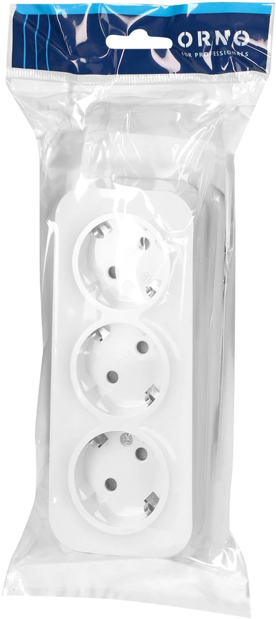 Gniazdo Lizdas „ToDo“ trigubas lizdas 2P+Z Schuko IP20, 16A, 230V AC, baltas
