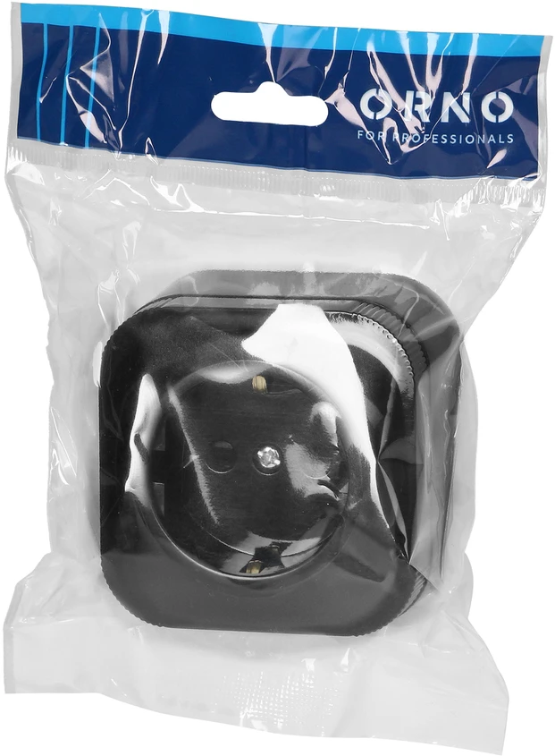 Orno Lizdas „ToDo“ viengubas lizdas 2P+Z Schuko IP20, juodas