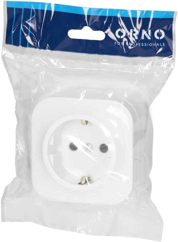 Orno Lizdas „ToDo“ viengubas lizdas 2P+Z Schuko IP20, baltas