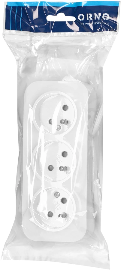 Orno Lizdas Trigubas „ToDo“ lizdas 2P+Z IP20, 16A, 230V AC, baltas