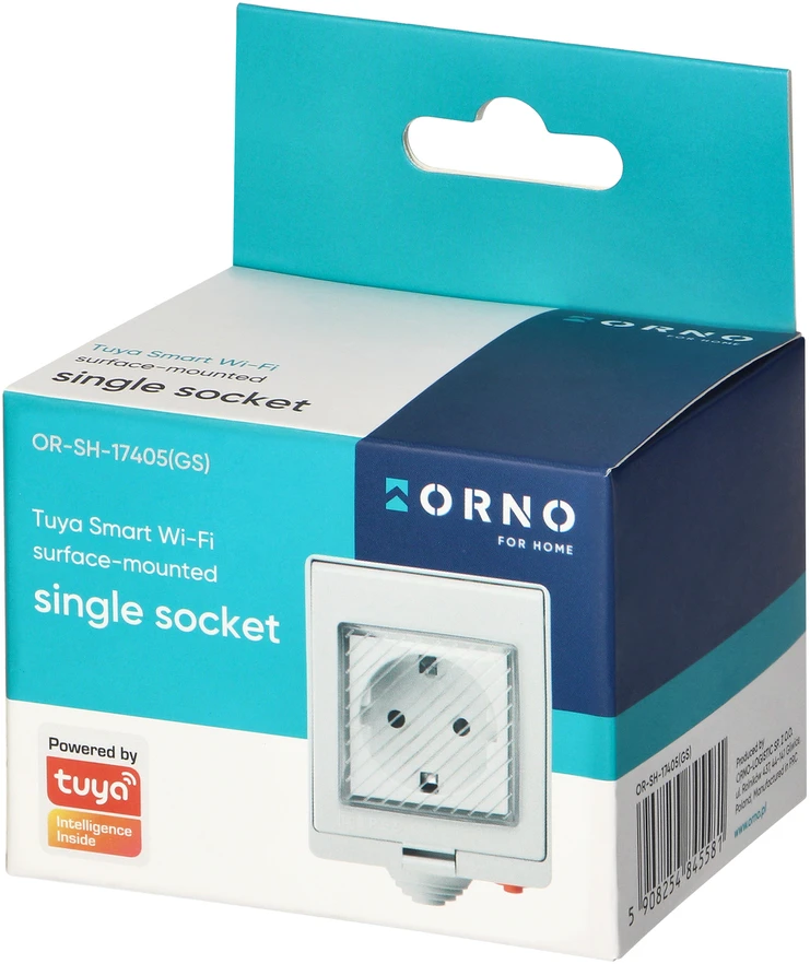 Orno Lizdas „Tuya Smart Wi-Fi“ virštinkinis lizdas IP55, „Schuko“