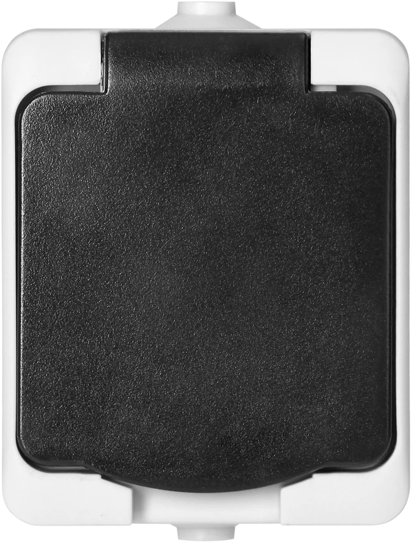 Orno Lizdas Viengubas lizdas 2P+Z AQUATIC MINI IP 54, baltas ir juodas