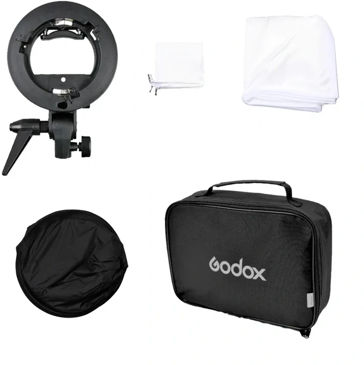 Godox SFUV6060uchwyt typu S+60*60cm softbox+troba