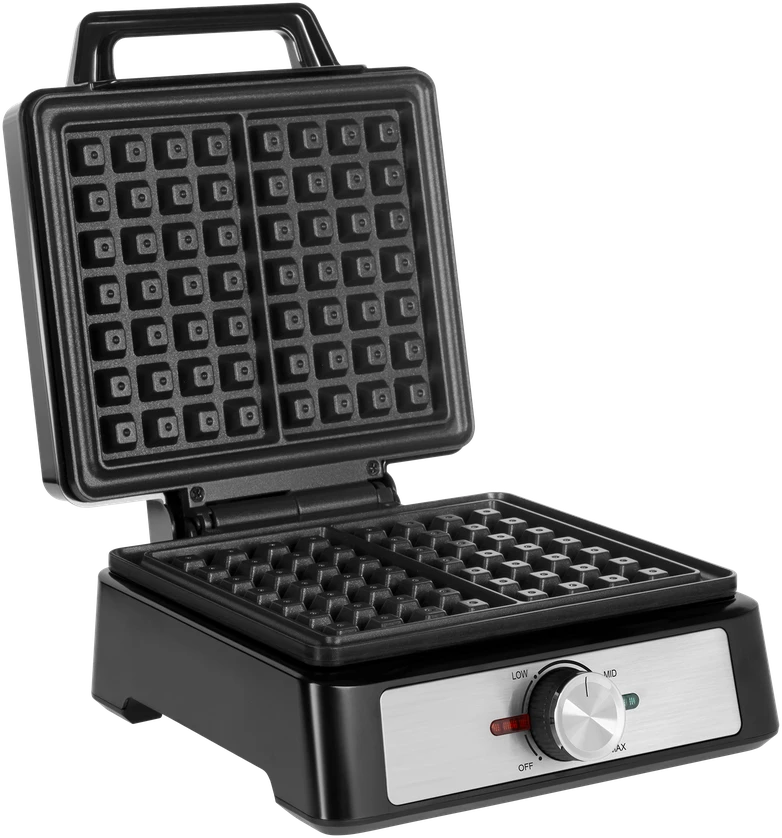 Kruger & Matz TEESA vaflinė, 2 vafliai, 1600W, inox, galios reguliavimas