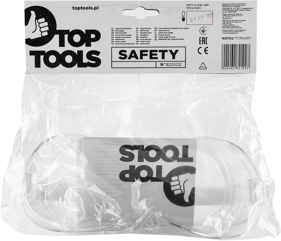 Top Tools Gogle Apsauginiai akiniai, balti