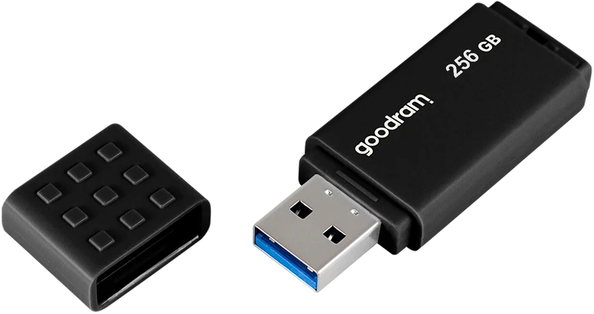 Pendrive Goodram USB 3.2 laikiklis 256 GB juodas