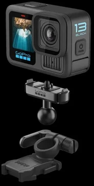 GOPRO MAGNETIC LATCH BALL JOINT MOUNT HERO13 Juodas
