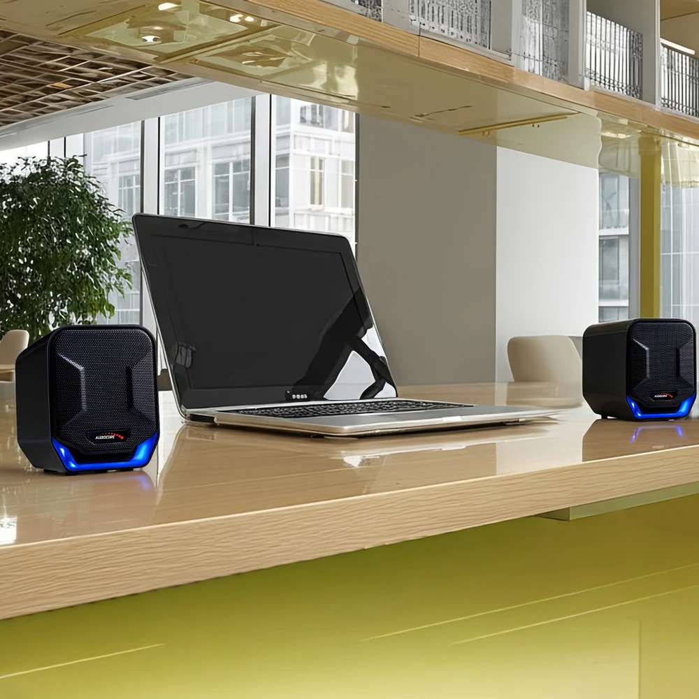 Kompiuterio kolonėlės Kompiuteriniai garsiakalbiai Audiocore AC865 B, juodi