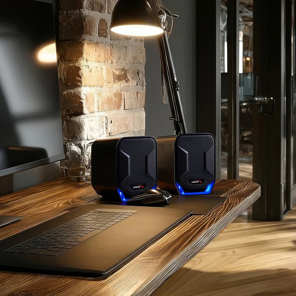 Kompiuterio kolonėlės Kompiuteriniai garsiakalbiai Audiocore AC865 B, juodi