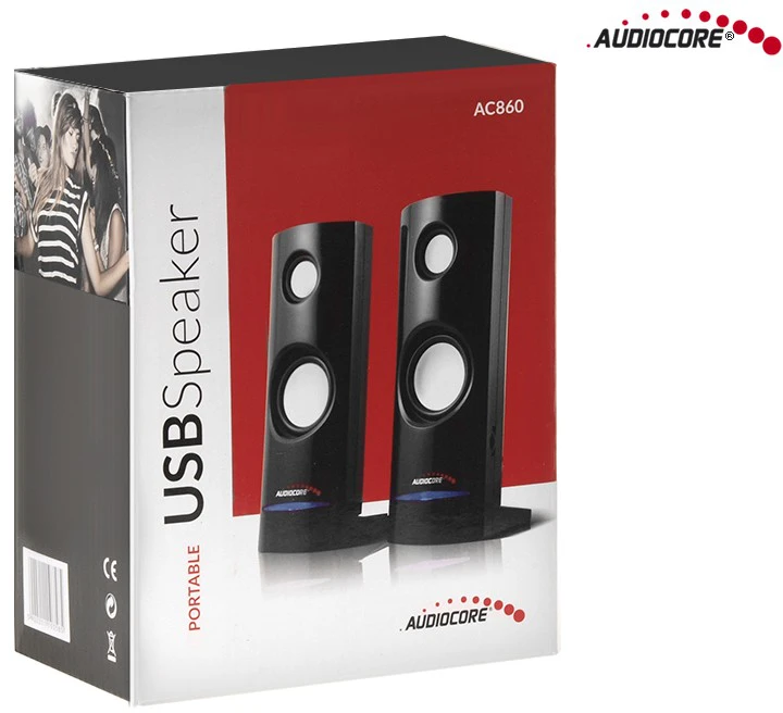 Kompiuterio kolonėlės Garso Kolonėlė - Audiocore AC860 2 Krypčių 4 W, Juoda