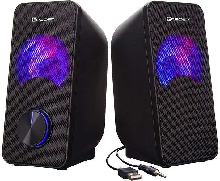 Kompiuterio kolonėlės TRACER TRAGLO46366 Garsiakalbiai 2.0 Loop RGB USB