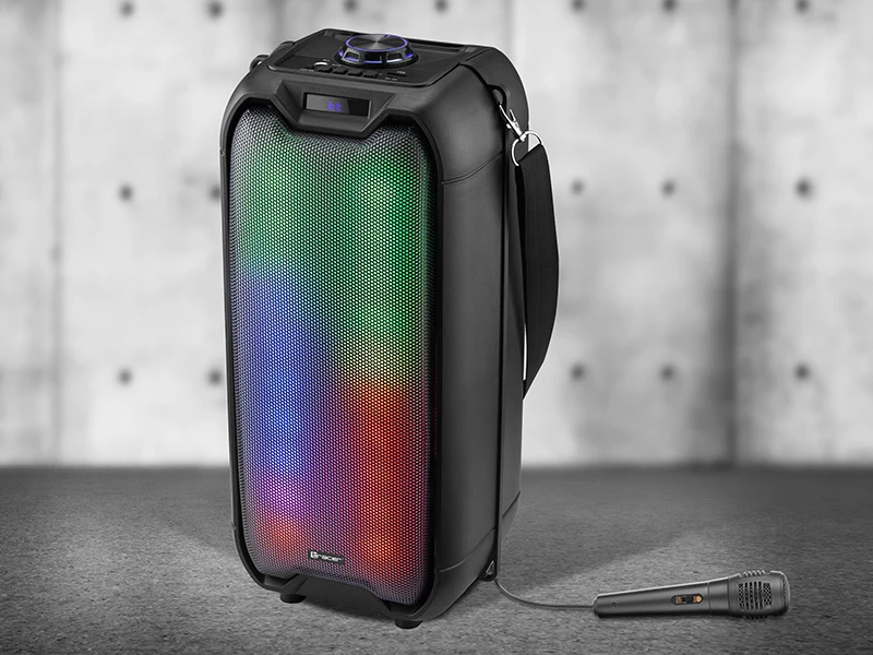 Nešiojama kolonėlė Tracer Tower LED TWS, Juodos spalvos