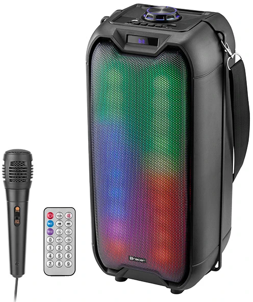 Nešiojama kolonėlė Tracer Tower LED TWS, Juodos spalvos
