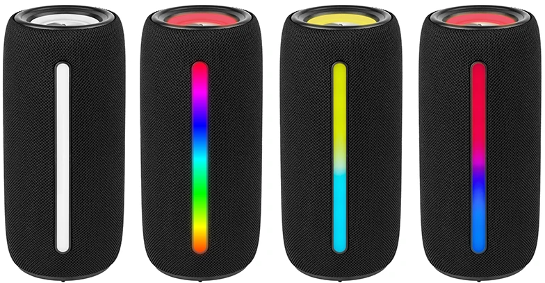 Nešiojama kolonėlė Tracer Stripe TWS Bluetooth RGB, Juoda