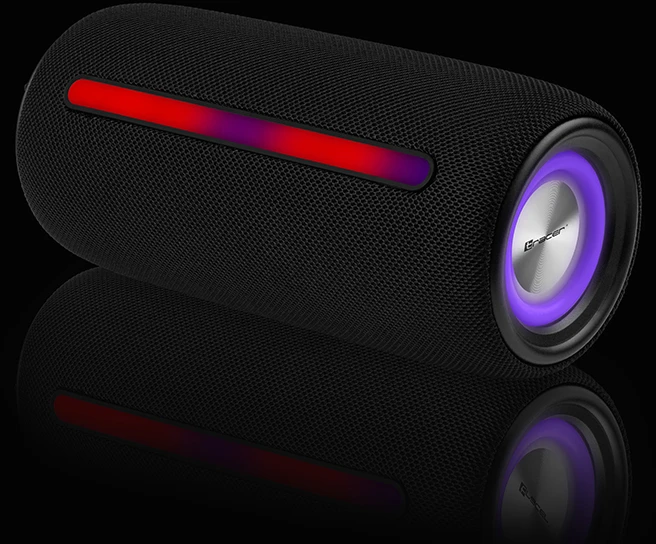 Nešiojama kolonėlė Tracer Stripe TWS Bluetooth RGB, Juoda