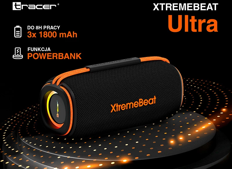 Tracer XtremeBeat Ultra nešiojama kolonėlė, Juodos spalvos