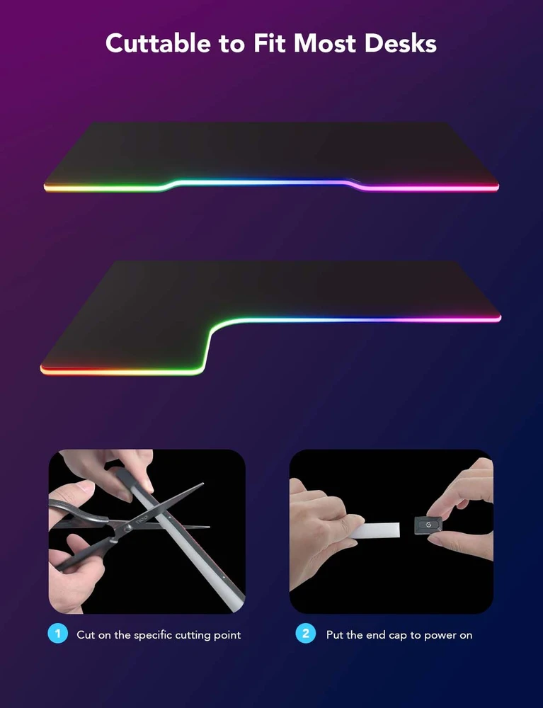 Govee H61C3 neoninis žaidimų stalo šviestuvas | LED juostelė | stalo apšvietimas, RGBIC