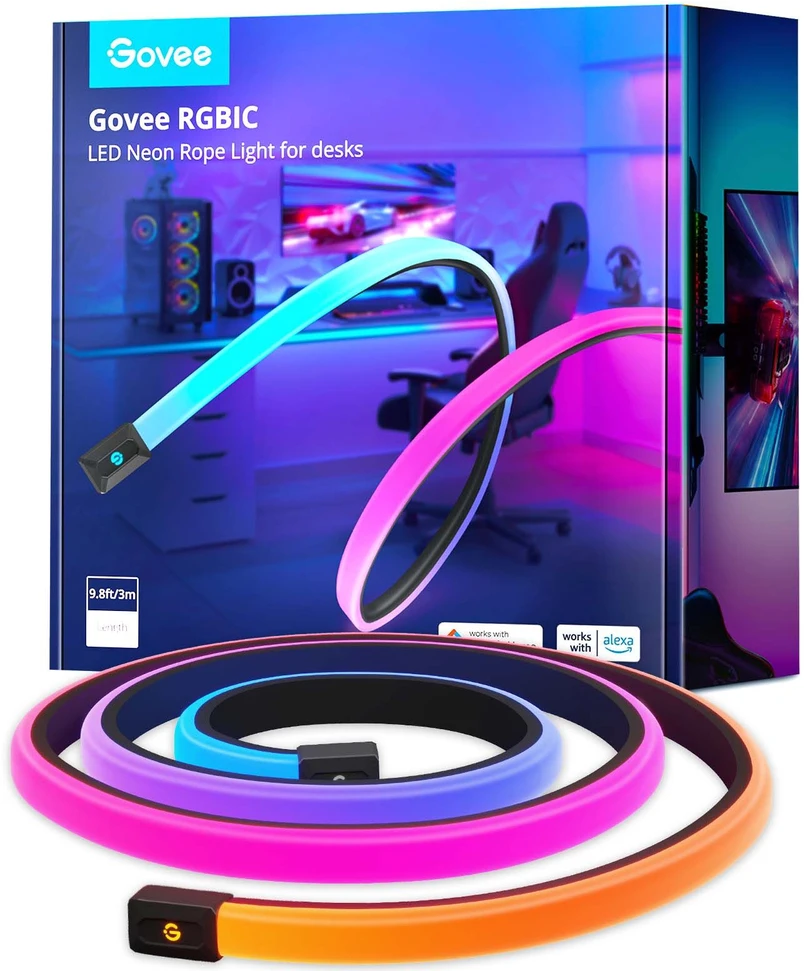 Govee H61C3 neoninis žaidimų stalo šviestuvas | LED juostelė | stalo apšvietimas, RGBIC