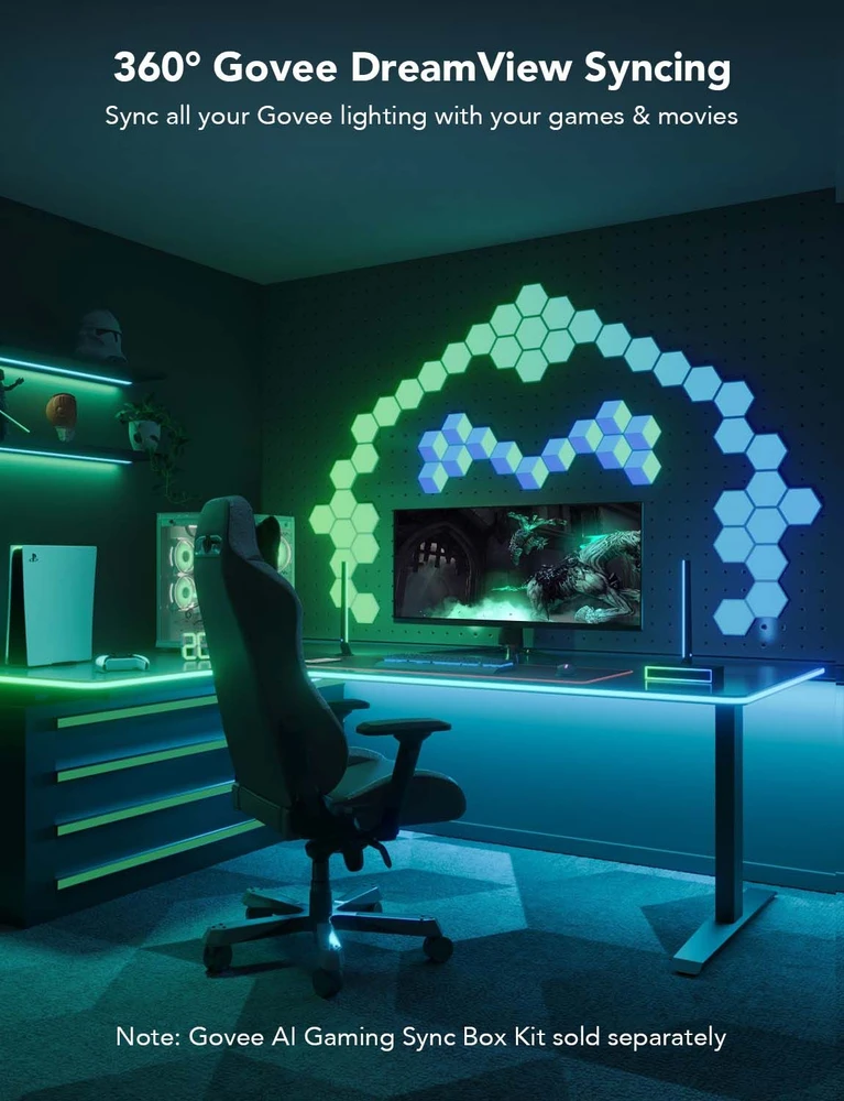 Govee H61C3 neoninis žaidimų stalo šviestuvas | LED juostelė | stalo apšvietimas, RGBIC