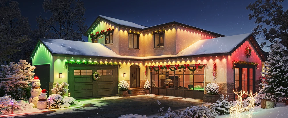 Nuolatiniai lauko šviestuvai Govee H705E Permament Outdoor Lights 2 | 30 m | LED | RGBICW, Wi-Fi, Bluetooth, IP67