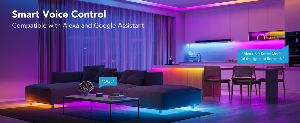 Govee H618C Basic LED juostinis šviestuvas 10m | Taśma LED | Wi-Fi, Bluetooth, RGBIC