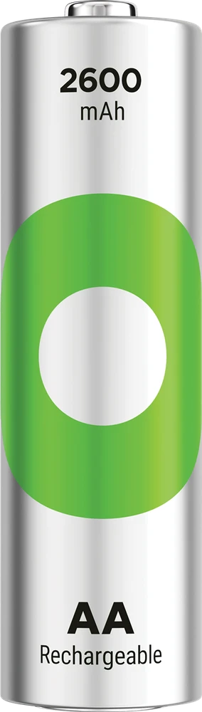 GP Battery GP - ReCyko įkraunamos baterijos, AA dydžio, 2600 mAh, 4 vnt. pakuotė