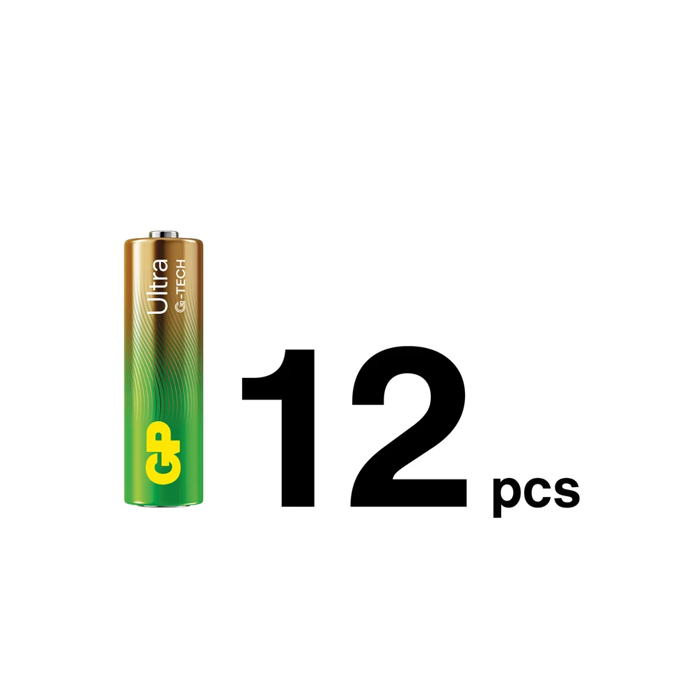 GP Battery GP - Ultra Alkaline 12 x AA + 12 x AAA baterijų + rankinis vėduoklis
