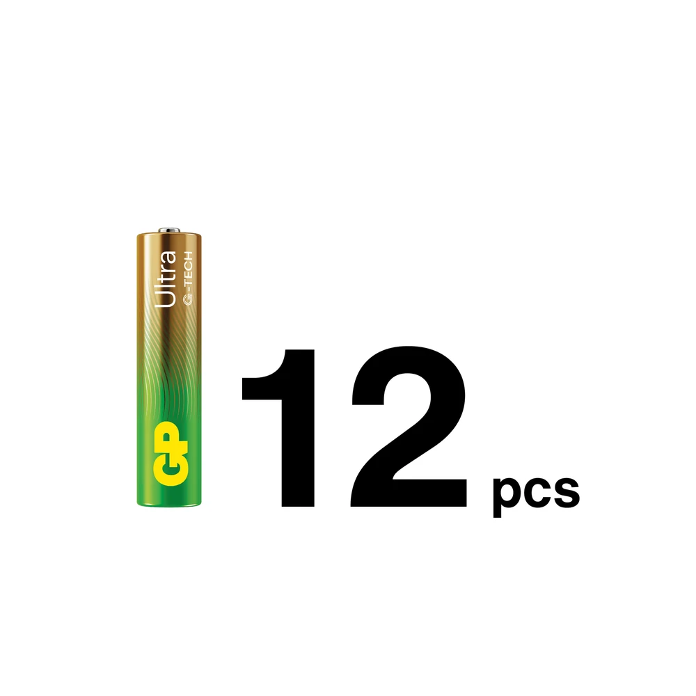 GP Battery GP - Ultra Alkaline 12 x AA + 12 x AAA baterijų + rankinis vėduoklis