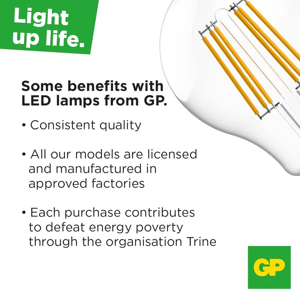 GP - Klasikinė LED lempa, E27, 9 W (60 W), 806 lm