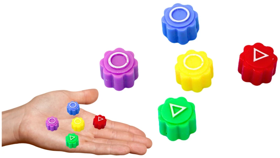 Lean Toys Žaidimo kauliukų rinkinys Gonggi su dėžute, 5 vnt.