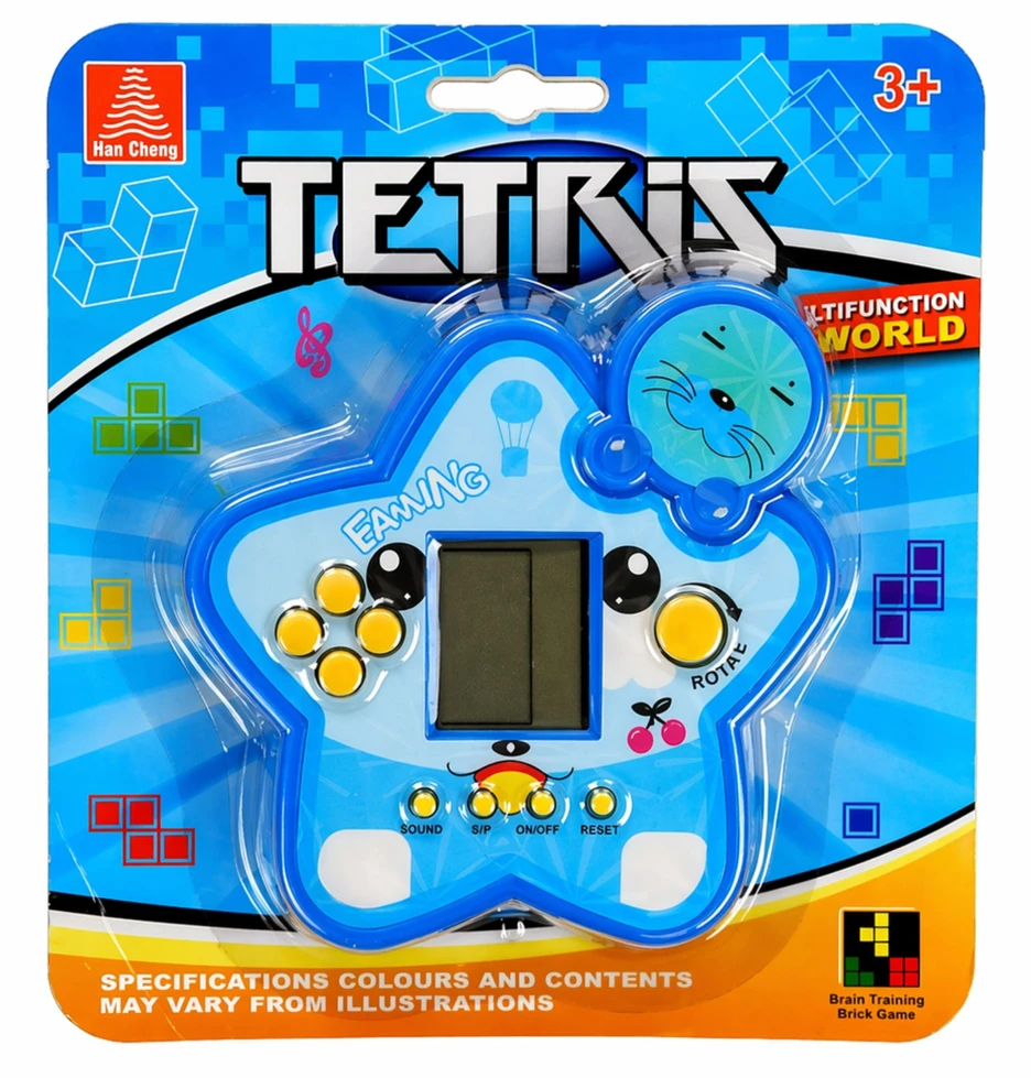 Lean Toys Elektroninis žaidimas Tetris Blue Star