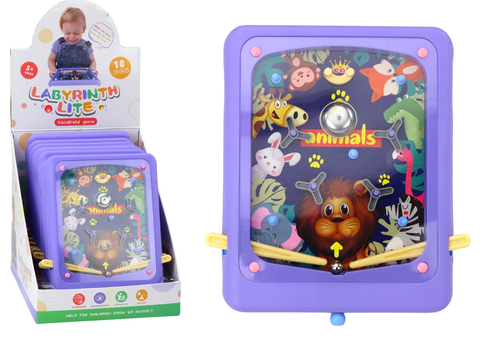 Lean Toys Arkadinis žaidimas Flipper Animals, violetinis