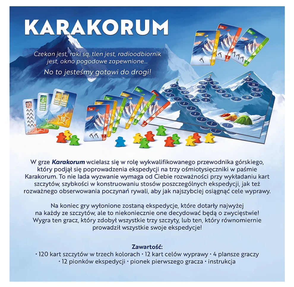 Stalo žaidimas „Karakorum“ Reiner Knizia: Kalnų karalius Trefl 02739
