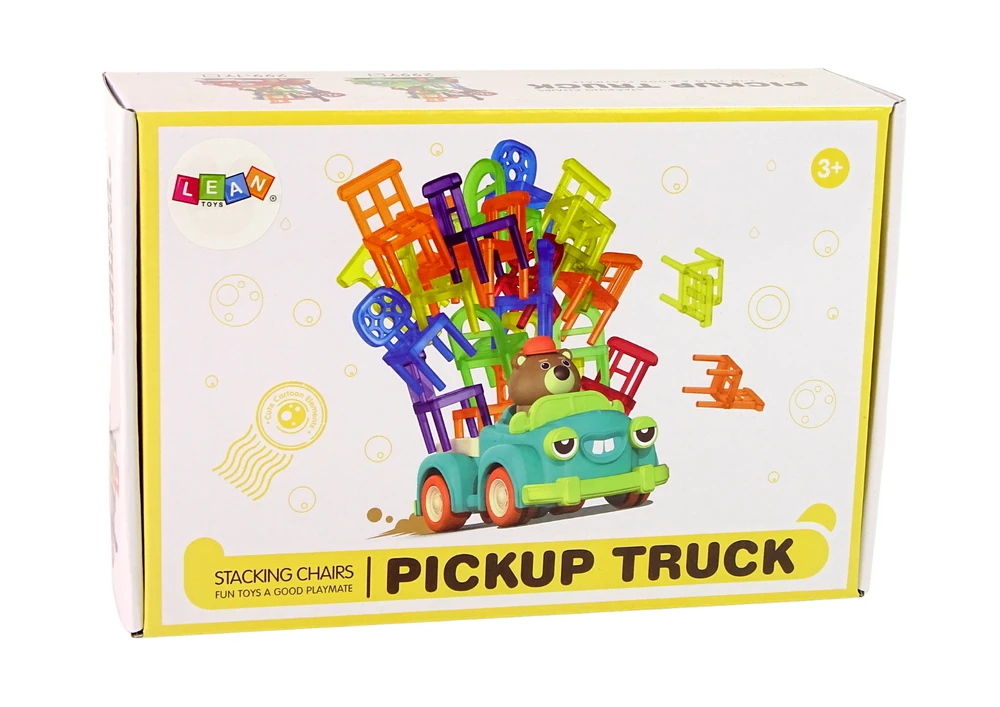 Lean Toys Žaidimas krentančios kedės ir judantis automobilis