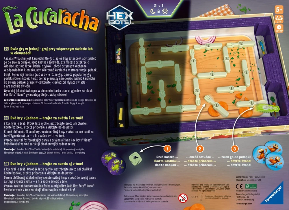 Ravensburger Gra La cucaracha švyti tamsoje žaidimas