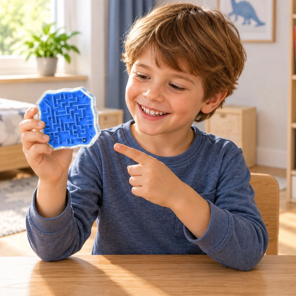 Lean Toys Loginis žaidimas “Labirintas su kamuoliuku” Mėlynas