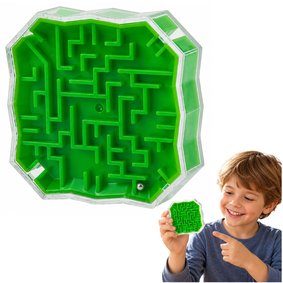 Lean Toys Loginis žaidimas “Labirintas su kamuoliuku” Žalias