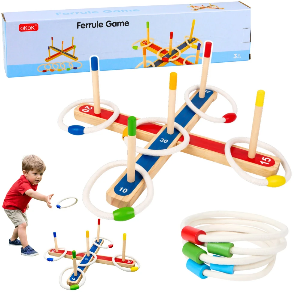 Lean Toys Žiedų mėtymo žaidimas įvairių spalvų