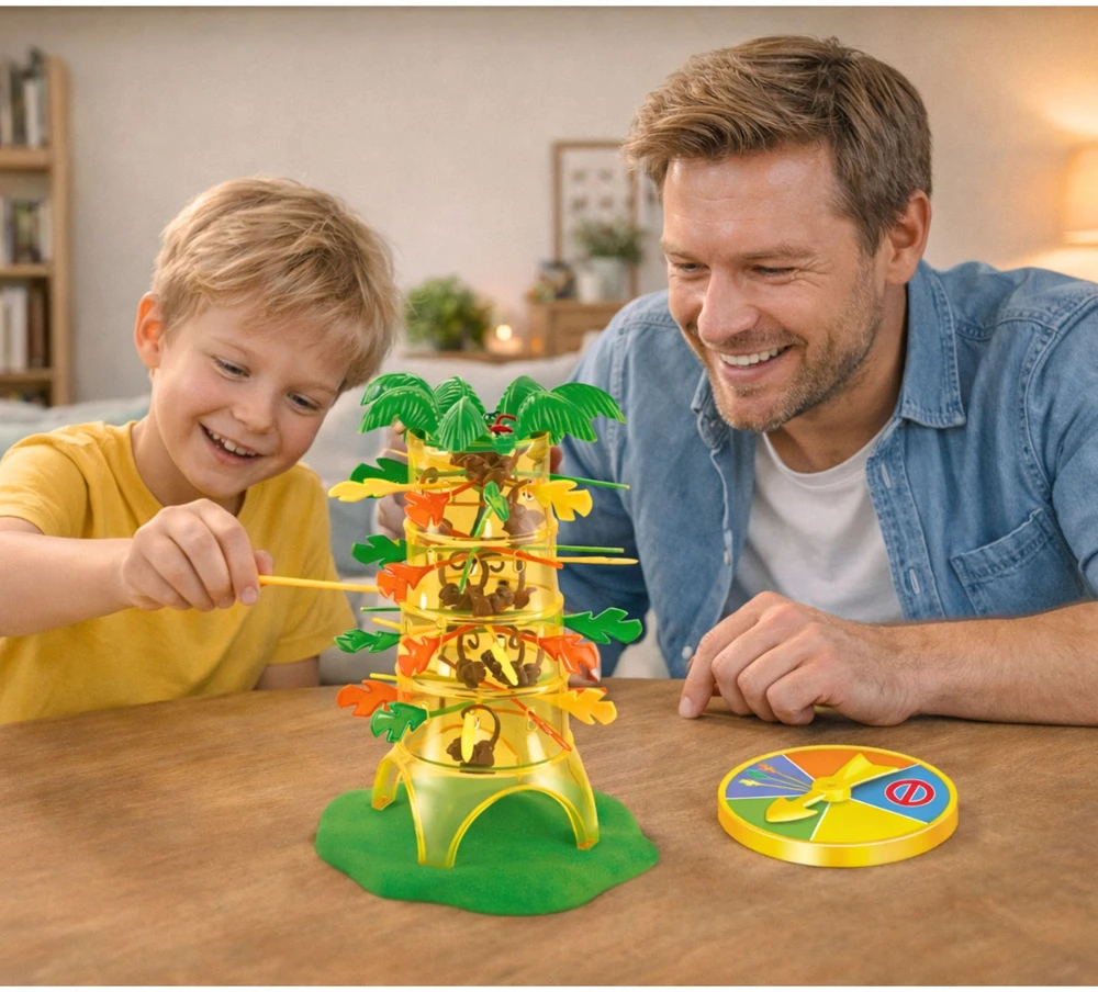 Lean Toys Šeimos žaidimas Falling Monkeys