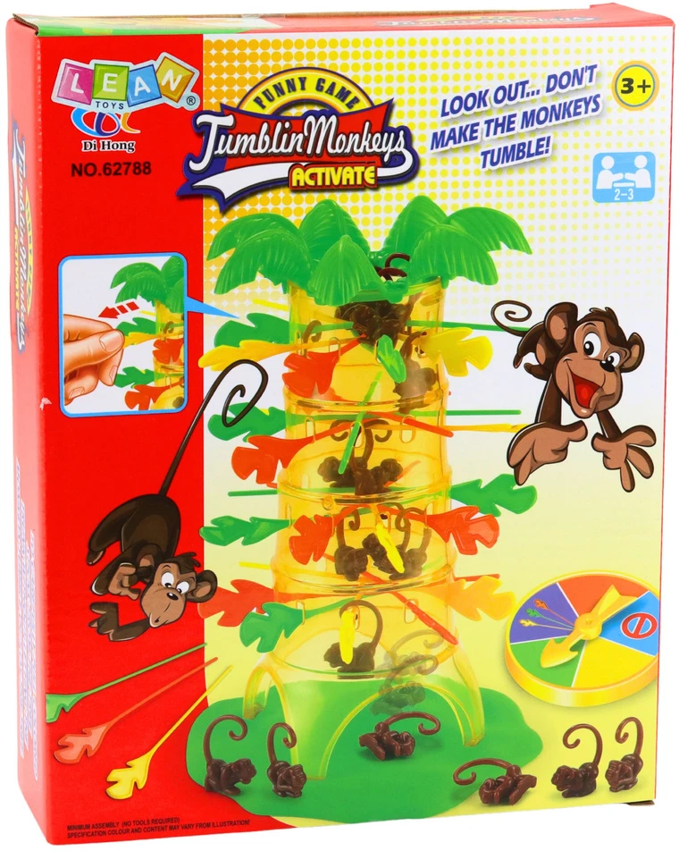 Lean Toys Šeimos žaidimas Falling Monkeys