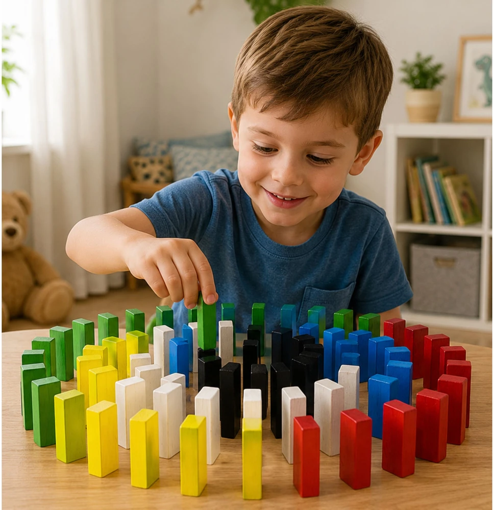 Dėlionė Lean Toys Žaidimas griūvantis bokštas Wood toys, 54 det