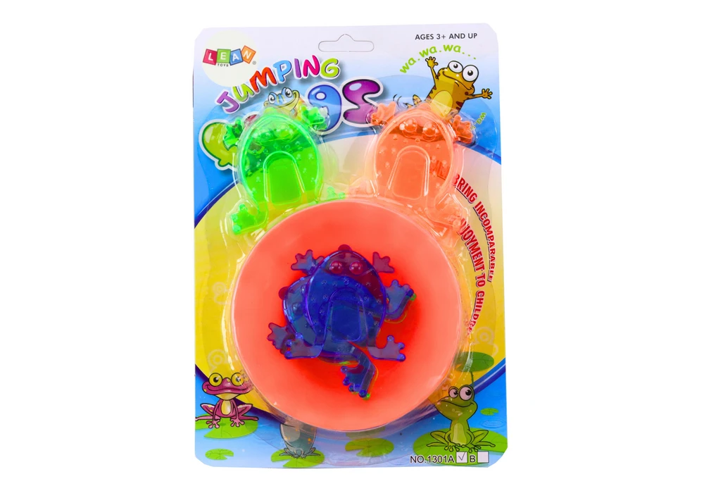 Lean Toys Šokinėjančių Varlyčių Įgūdžių Žaidimas su Spalvotu Dubenėliu