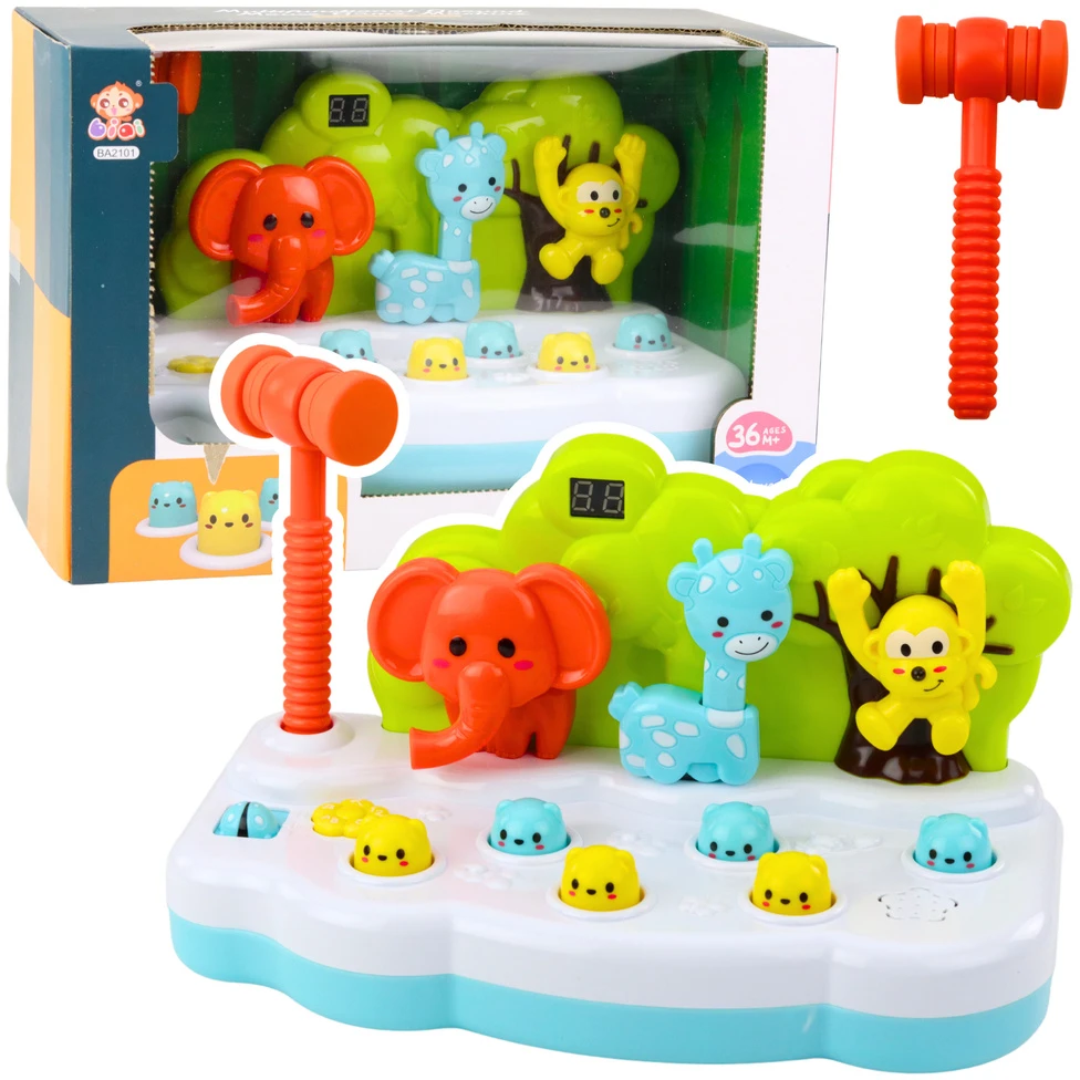 Lean Toys Žaidimas vaikams su plaktuku ir taškų skaičiuokle