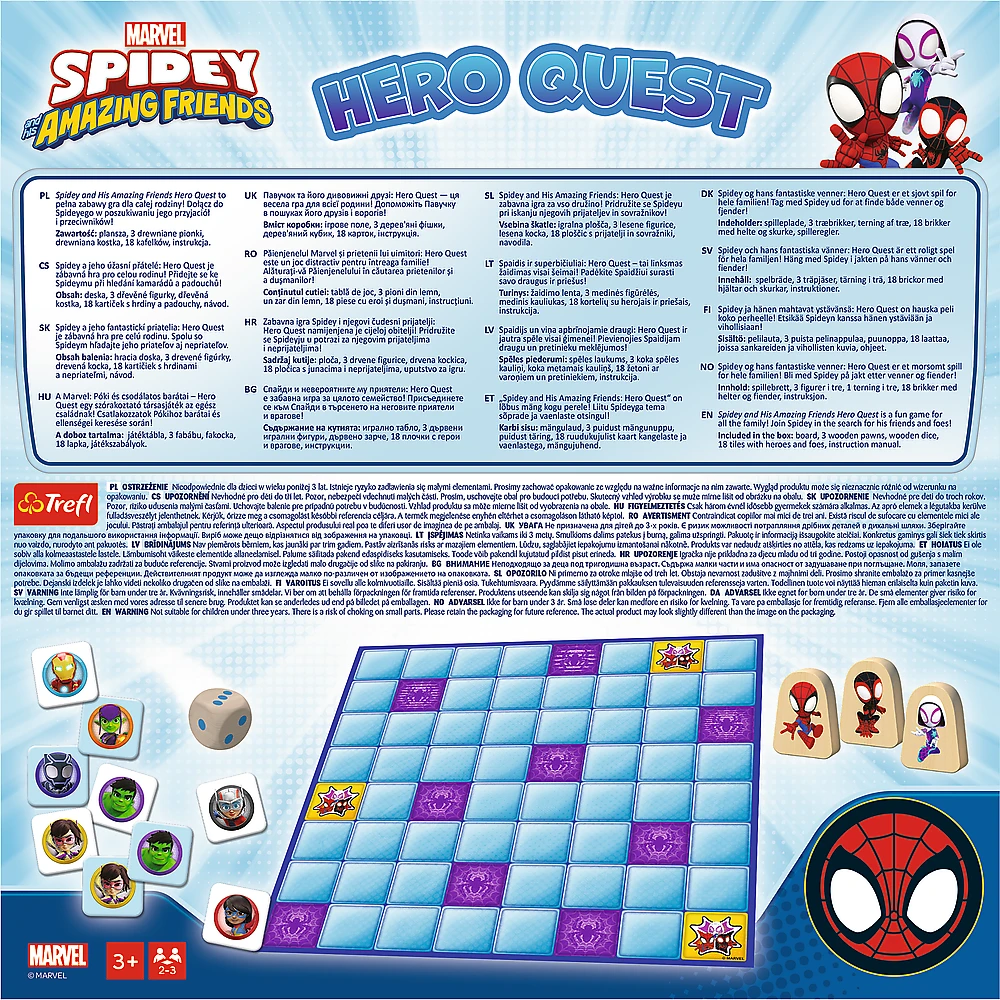 TREFL 02436 Spidey Hero Quest stalo žaidimas