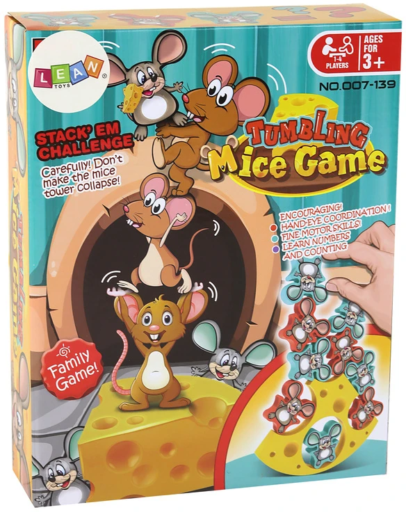 Arkadinis žaidimas Lean Toys Pelės balansuojančios sūrio bokšte