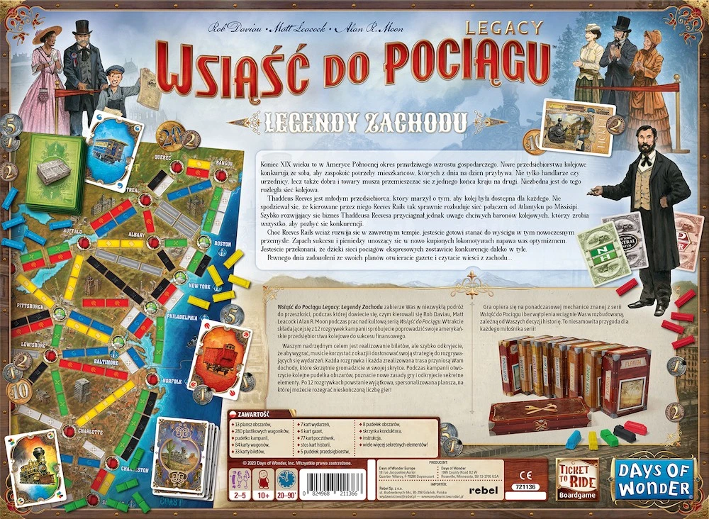 Rebel Gra „Ticket to Ride: Legacy“ – Vakarų legendos