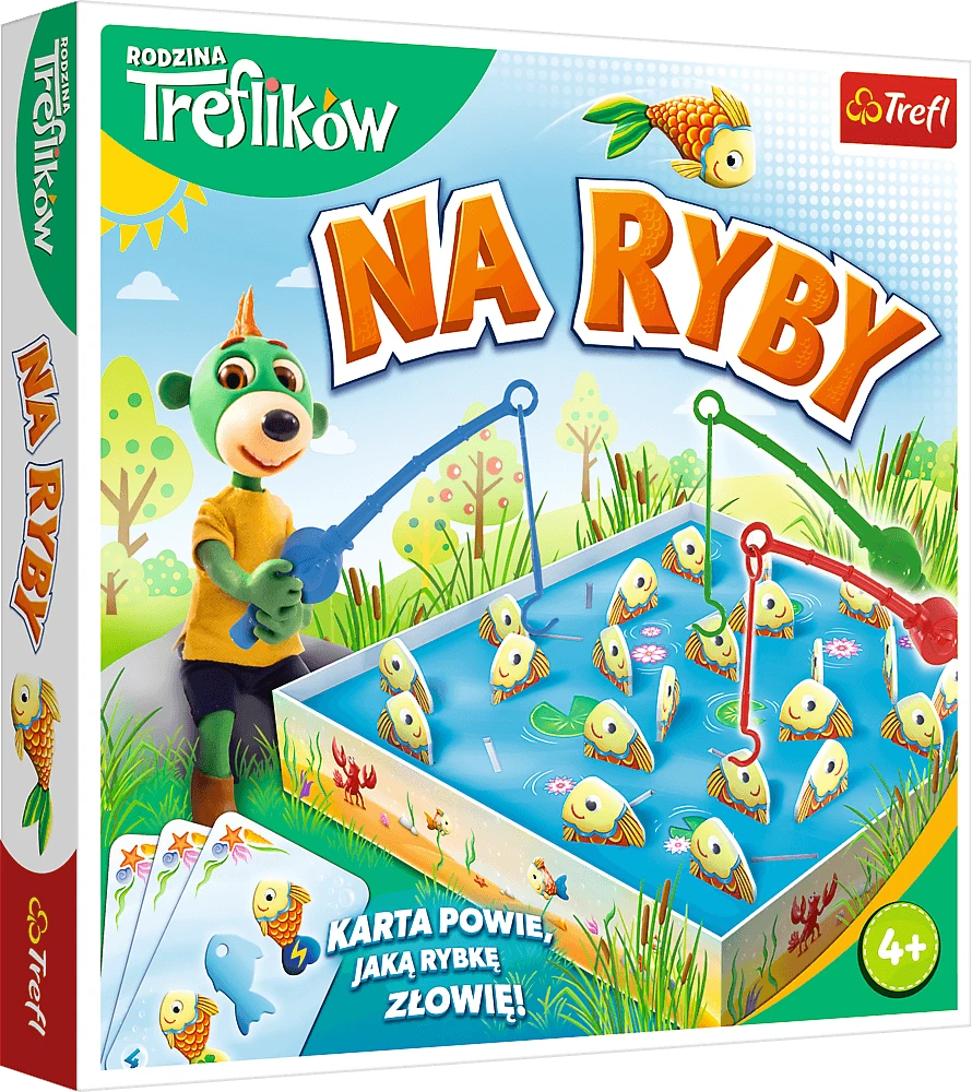 Trefl Stalo žaidimas vikrumo lavinimui Na Ryby, šeimai nuo 4 metų, smagus ir įtraukiantis