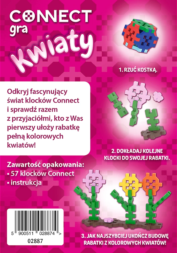 Vaikiškas žaidimas Connect Flowers Trefl 02887